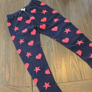 Crewcuts Kids Sweatpants - Navy with Red Hearts and Stars